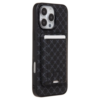 Чехол-накладка c картхолдером для Apple iPhone 16 Pro Max (черный) SM022 SafeMag