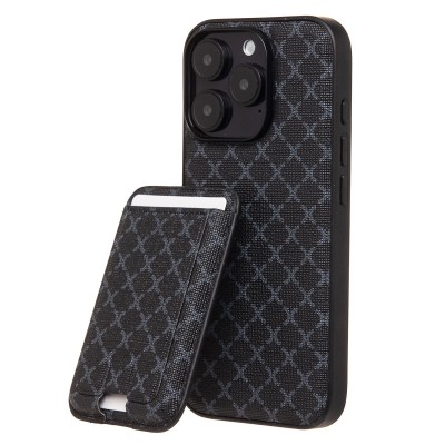 Чехол-накладка c картхолдером для Apple iPhone 16 Pro (черный) SM022 SafeMag