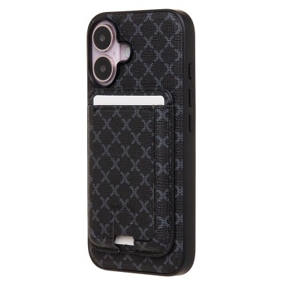 Чехол-накладка c картхолдером для Apple iPhone 16 (черный) SM022 SafeMag