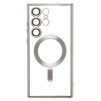 Чехол-накладка для Samsung Galaxy S23 Ultra (серебристый) SM027 SafeMag