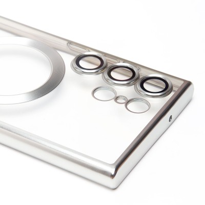 Чехол-накладка для Samsung Galaxy S23 Ultra (серебристый) SM027 SafeMag