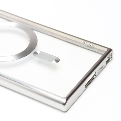 Чехол-накладка для Samsung Galaxy S23 Ultra (серебристый) SM027 SafeMag