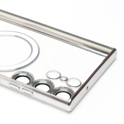 Чехол-накладка для Samsung Galaxy S23 Ultra (серебристый) SM027 SafeMag