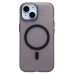 Чехол-накладка для Apple iPhone 15 (черный/матово-прозрачный) SM038 SafeMag
