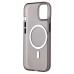 Чехол-накладка для Apple iPhone 15 (черный/матово-прозрачный) SM038 SafeMag