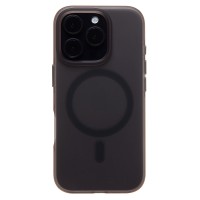 Чехол-накладка для Apple iPhone 16 Pro (черный/матово-прозрачный) SM038 SafeMag