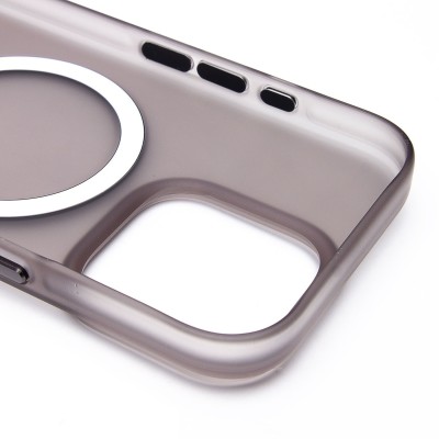 Чехол-накладка для Apple iPhone 16 Pro (черный/матово-прозрачный) SM038 SafeMag