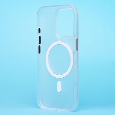 Чехол-накладка для Apple iPhone 16 Pro (белый/матово-прозрачный) SM038 SafeMag