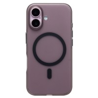 Чехол-накладка для Apple iPhone 16 (черный/матово-прозрачный) SM038 SafeMag