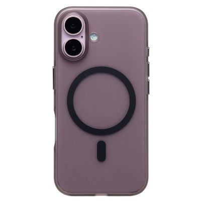 Чехол-накладка для Apple iPhone 16 (черный/матово-прозрачный) SM038 SafeMag