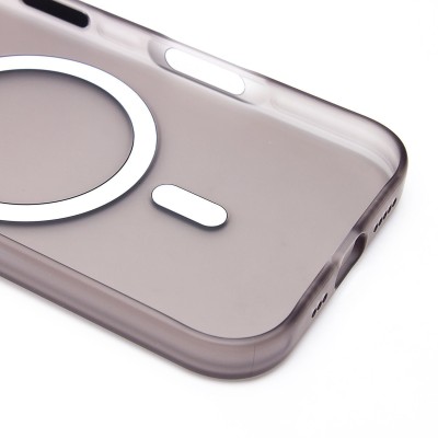 Чехол-накладка для Apple iPhone 16 (черный/матово-прозрачный) SM038 SafeMag