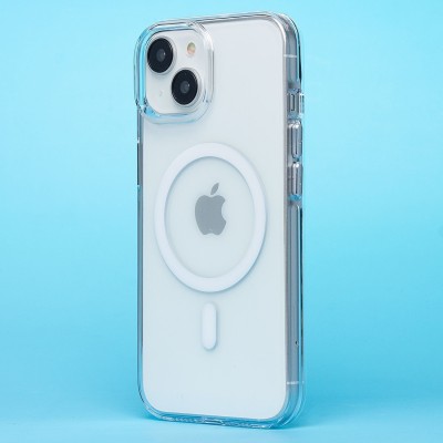 Чехол-накладка для Apple iPhone 15 (прозрачный) SM039 SafeMag