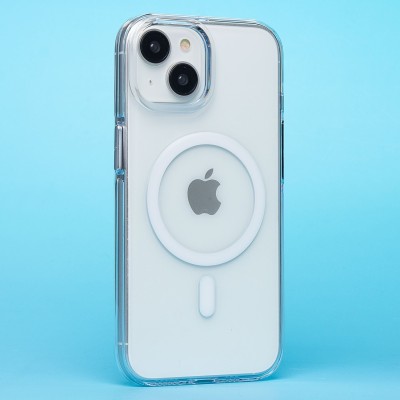Чехол-накладка для Apple iPhone 15 (прозрачный) SM039 SafeMag