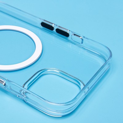 Чехол-накладка для Apple iPhone 15 (прозрачный) SM039 SafeMag