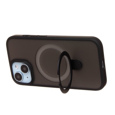 Чехол-накладка для Apple iPhone 15 (черный) SM088 SafeMag