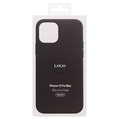 Чехол-накладка для Apple iPhone 12 Pro Max (чёрный) ORG Silicone Case SafeMag с анимацией