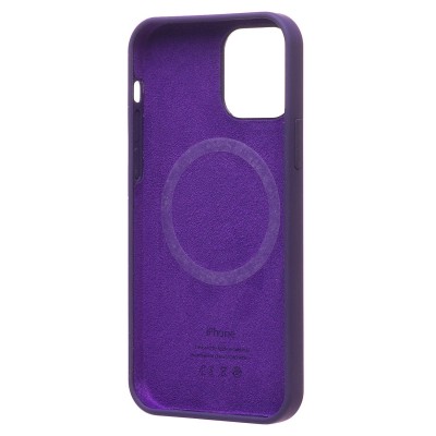 Чехол-накладка для iPhone 12 Pro (аметист) ORG Silicone Case SafeMag с анимацией