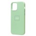 Чехол-накладка для Apple iPhone 12/iPhone 12 Pro (фисташковый) ORG Silicone Case SafeMag с анимацией