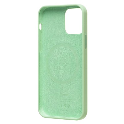 Чехол-накладка для Apple iPhone 12/iPhone 12 Pro (фисташковый) ORG Silicone Case SafeMag с анимацией