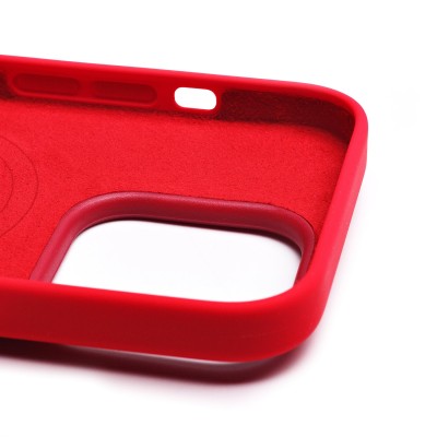 Чехол-накладка для Apple iPhone 14 Pro Max (красный) ORG Silicone Case SafeMag с анимацией