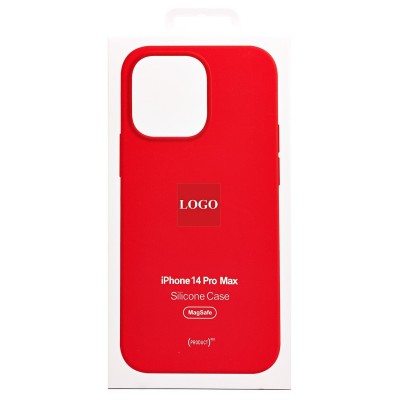 Чехол-накладка для Apple iPhone 14 Pro Max (красный) ORG Silicone Case SafeMag с анимацией