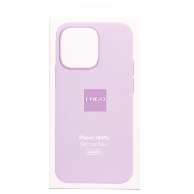 Чехол-накладка для Apple iPhone 14 Pro (лиловый) ORG Silicone Case SafeMag с анимацией