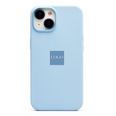 Чехол-накладка для Apple iPhone 14 (небесно-голубой) ORG Silicone Case SafeMag с анимацией