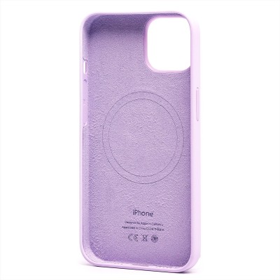 Чехол-накладка для Apple iPhone 14 (лиловый) ORG Silicone Case SafeMag с анимацией