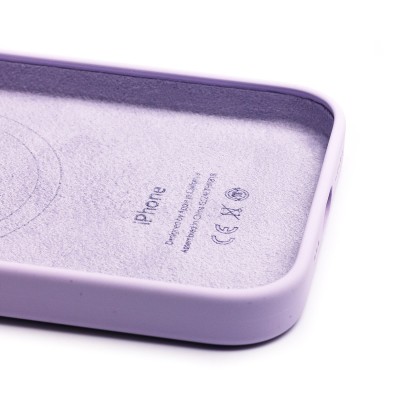 Чехол-накладка для Apple iPhone 14 (лиловый) ORG Silicone Case SafeMag с анимацией