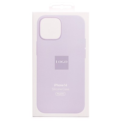 Чехол-накладка для Apple iPhone 14 (лиловый) ORG Silicone Case SafeMag с анимацией