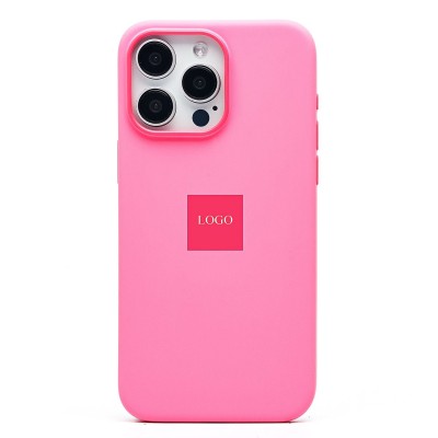 Чехол-накладка для Apple iPhone 15 Pro Max (розовый) ORG Silicone Case SafeMag с анимацией
