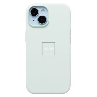 Чехол-накладка для Apple iPhone 15 (нежно- мятный) ORG Silicone Case SafeMag с анимацией
