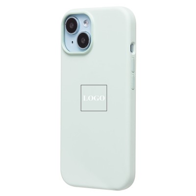 Чехол-накладка для Apple iPhone 15 (нежно- мятный) ORG Silicone Case SafeMag с анимацией