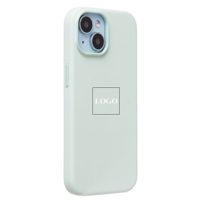Чехол-накладка для Apple iPhone 15 (нежно- мятный) ORG Silicone Case SafeMag с анимацией