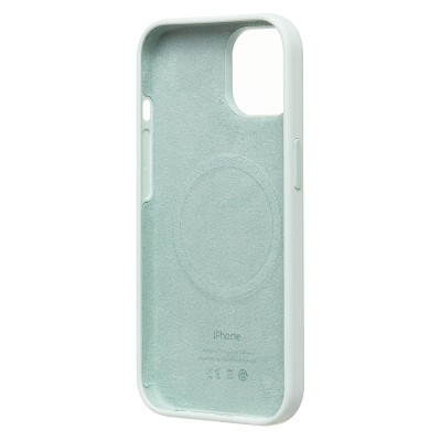 Чехол-накладка для Apple iPhone 15 (нежно- мятный) ORG Silicone Case SafeMag с анимацией