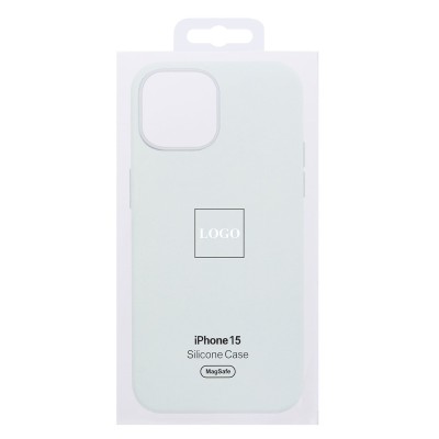 Чехол-накладка для Apple iPhone 15 (нежно- мятный) ORG Silicone Case SafeMag с анимацией
