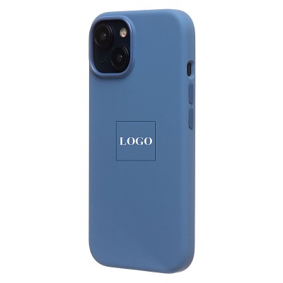Чехол-накладка для Apple iPhone 15 (морозно-голубой) ORG Silicone Case SafeMag с анимацией