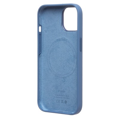 Чехол-накладка для Apple iPhone 15 (морозно-голубой) ORG Silicone Case SafeMag с анимацией