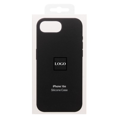 Чехол-накладка для Apple iPhone 16e (черный) ORG Silicone Case SafeMag с анимацией