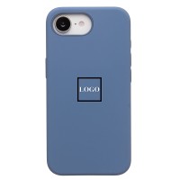 Чехол-накладка для Apple iPhone 16e (морозно-голубой) ORG Silicone Case SafeMag с анимацией