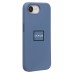 Чехол-накладка для Apple iPhone 16e (морозно-голубой) ORG Silicone Case SafeMag с анимацией