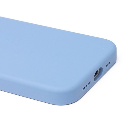 Чехол-накладка для Apple iPhone 16e (морозно-голубой) ORG Silicone Case SafeMag с анимацией