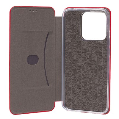 Чехол-книжка для Xiaomi Redmi 10A открытие вбок (красный) BC002
