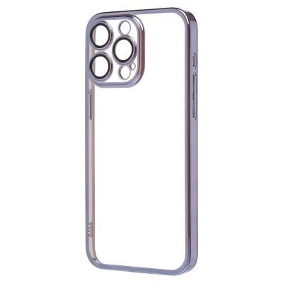 Чехол-накладка для Apple iPhone 15 Pro Max (голубой) PC073 с закрытой камерой