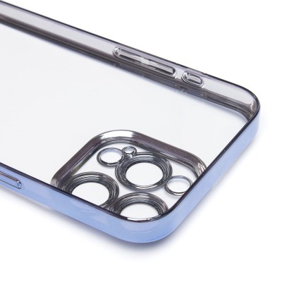 Чехол-накладка для Apple iPhone 15 Pro Max (голубой) PC073 с закрытой камерой
