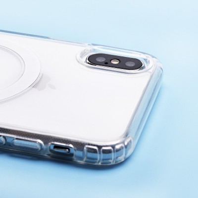 Чехол-накладка для Apple iPhone X/Apple iPhone XS (прозрачный) SM006 SafeMag