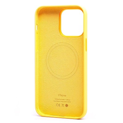 Чехол-накладка для Apple iPhone 14 Pro Max (солнечно-желтый) ORG Silicone Case SafeMag с анимацией