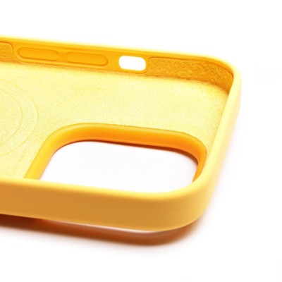 Чехол-накладка для Apple iPhone 14 Pro Max (солнечно-желтый) ORG Silicone Case SafeMag с анимацией