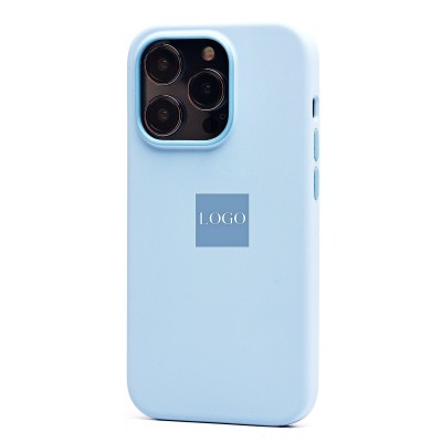 Чехол-накладка для Apple iPhone 14 Pro (небесно-голубой) ORG Silicone Case SafeMag с анимацией
