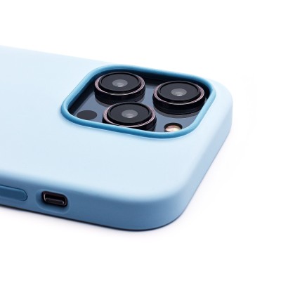 Чехол-накладка для Apple iPhone 14 Pro (небесно-голубой) ORG Silicone Case SafeMag с анимацией